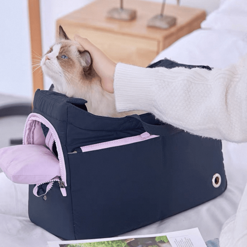 Lightweight Cat Sling Carrier – Mesh Fabric, Adjustable Strap - PIKAPIKA