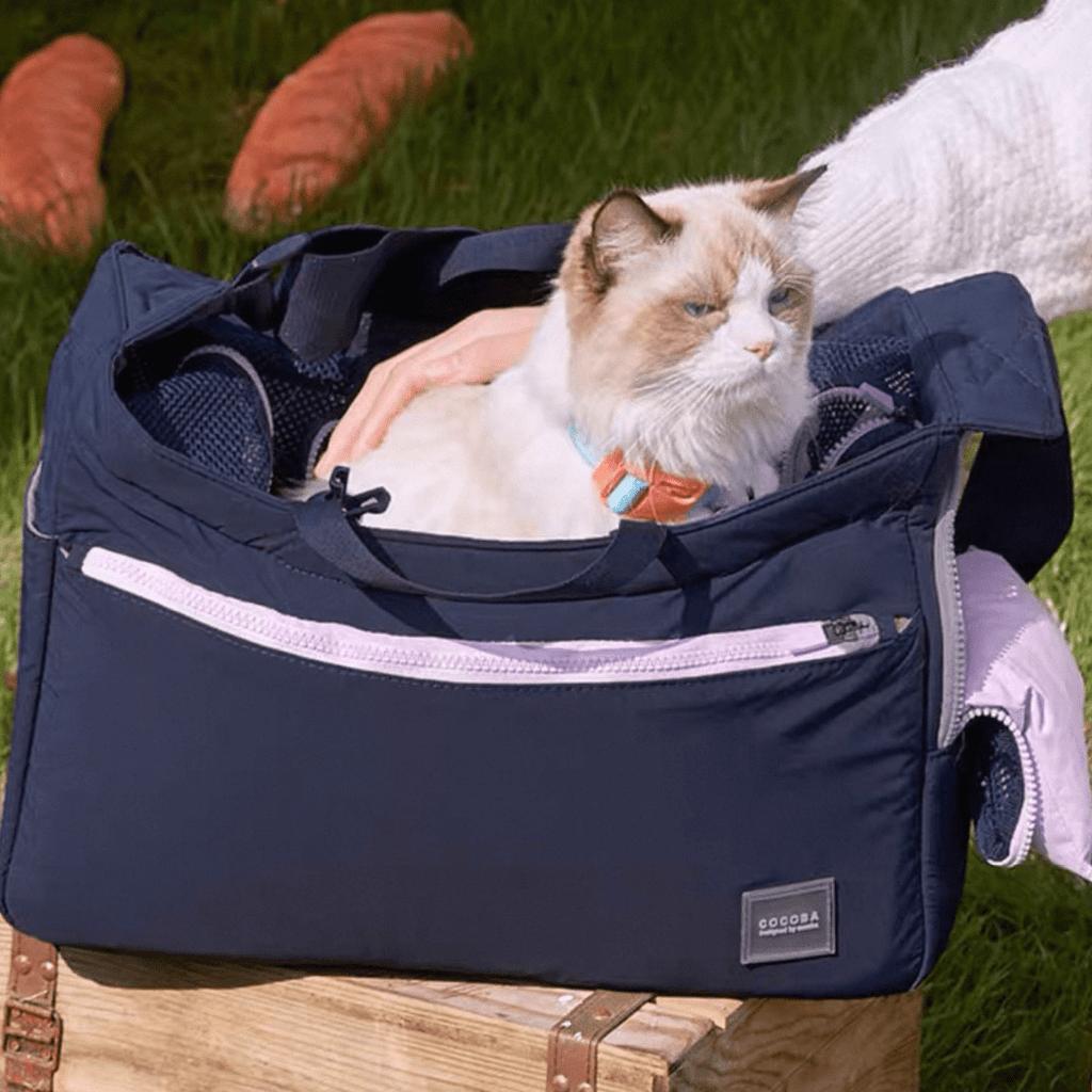 Lightweight Cat Sling Carrier – Mesh Fabric, Adjustable Strap - PIKAPIKA