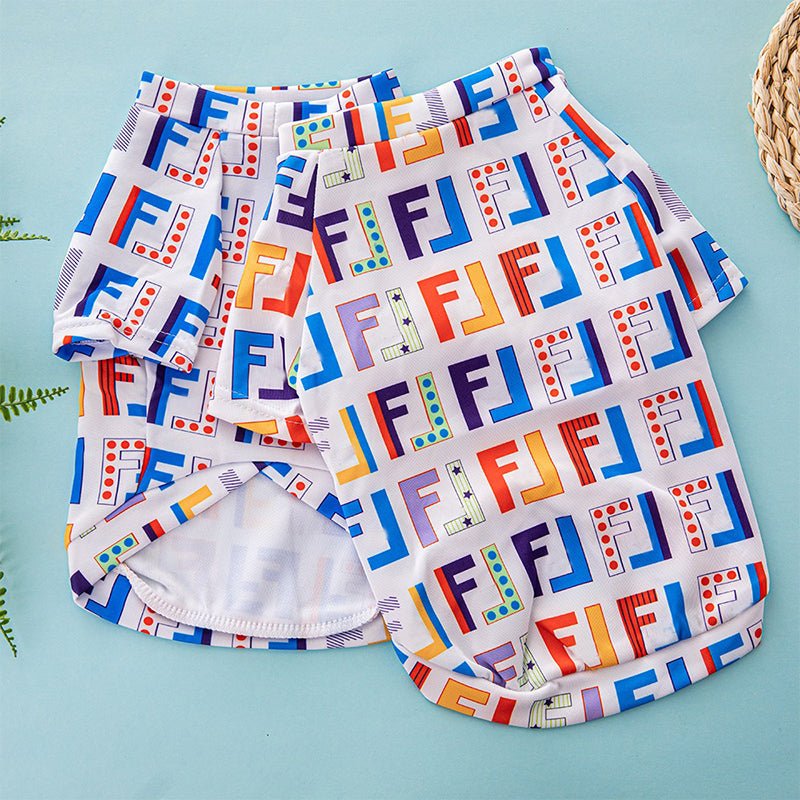 T-shirt Dog Clothes Colorful Luxury Designer Style - PIKAPIKA