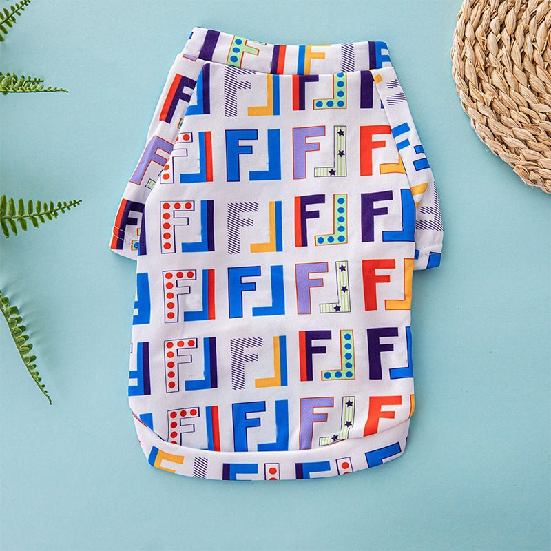 T-shirt Dog Clothes Colorful Luxury Designer Style - PIKAPIKA