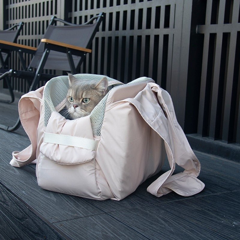 Mesh Breathable Pet Carrier for Dog Cat Under 15.4 lb - PIKAPIKA