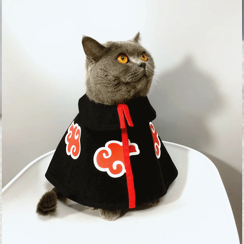 Naruto Akatsuki Halloween Pet Cloak Cat Costumes Ninja Outfit - PIKAPIKA