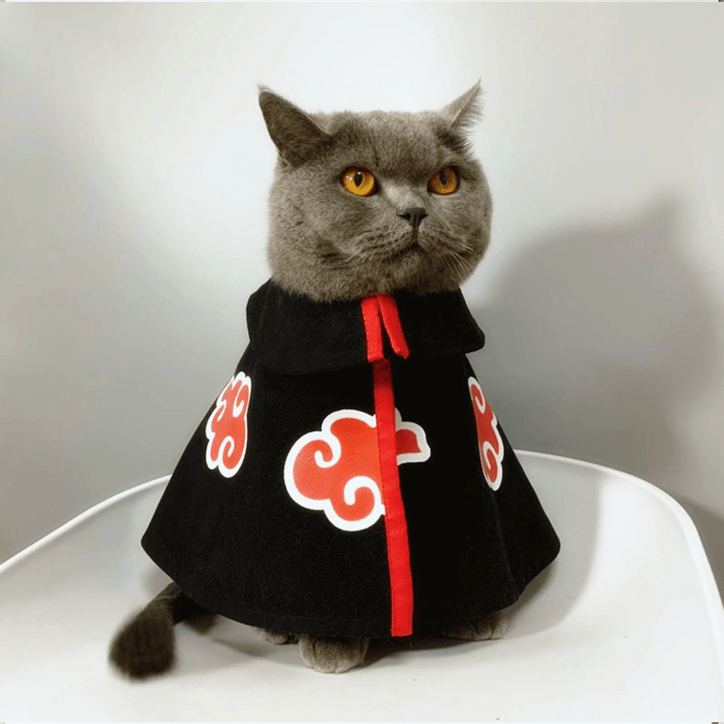 Naruto Akatsuki Halloween Pet Cloak Cat Costumes Ninja Outfit - PIKAPIKA