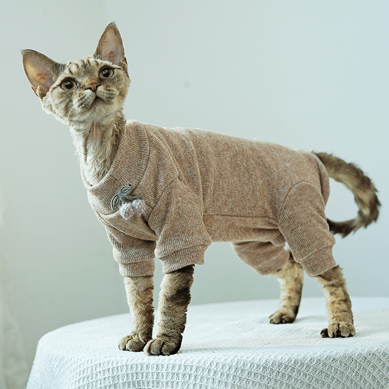 Onesies Lining Fleece Warm Sphynx Cat Clothes - PIKAPIKA