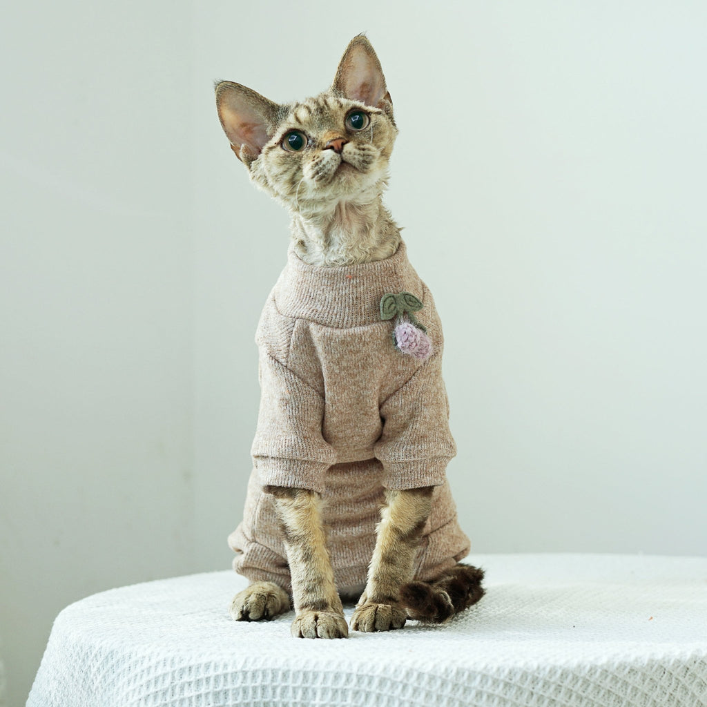 Onesies Lining Fleece Warm Sphynx Cat Clothes - PIKAPIKA