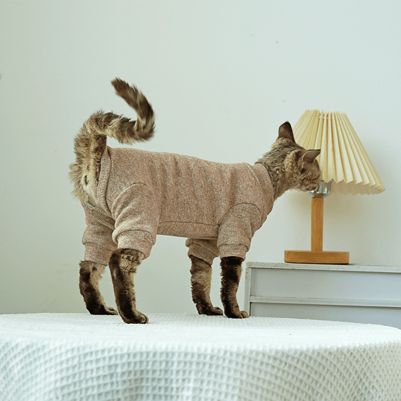 Onesies Lining Fleece Warm Sphynx Cat Clothes - PIKAPIKA