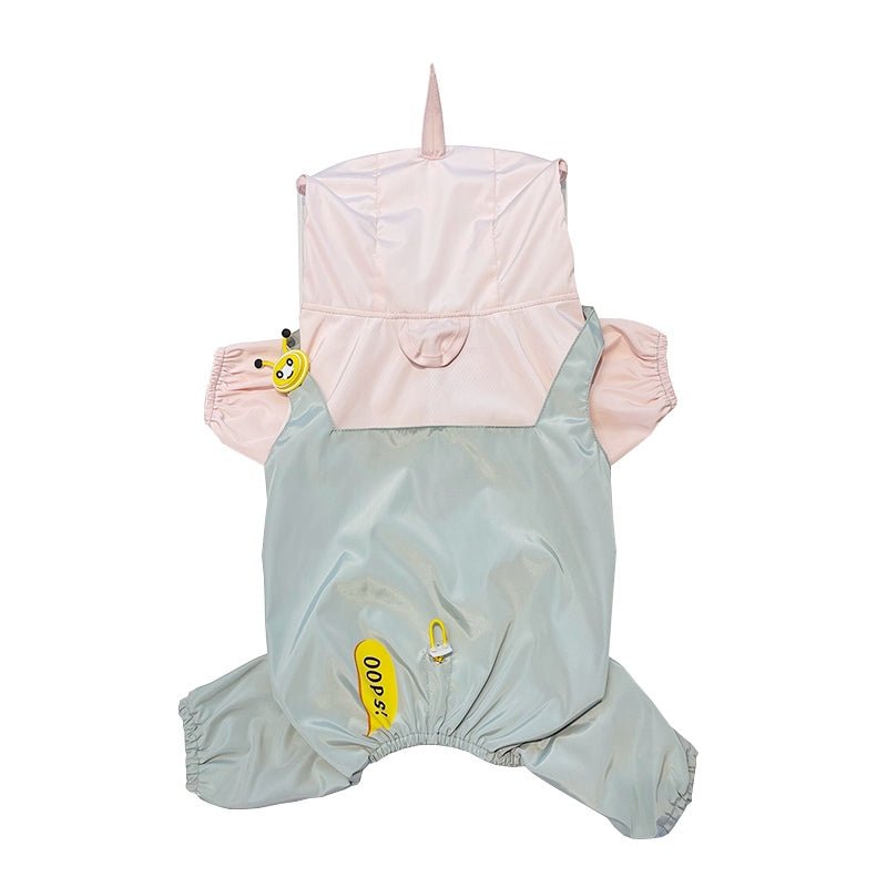 Outdoor Raincoat Dog 4 Legs Waterproof Zip Clothes Bulldog Corgi - PIKAPIKA