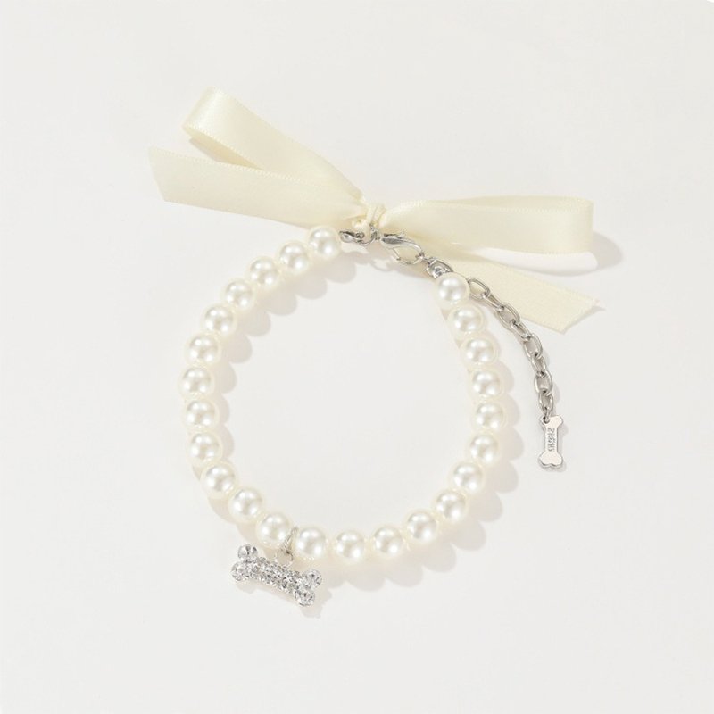 Pearl Jewelry with Bow Dog & Cat Necklace - PIKAPIKA