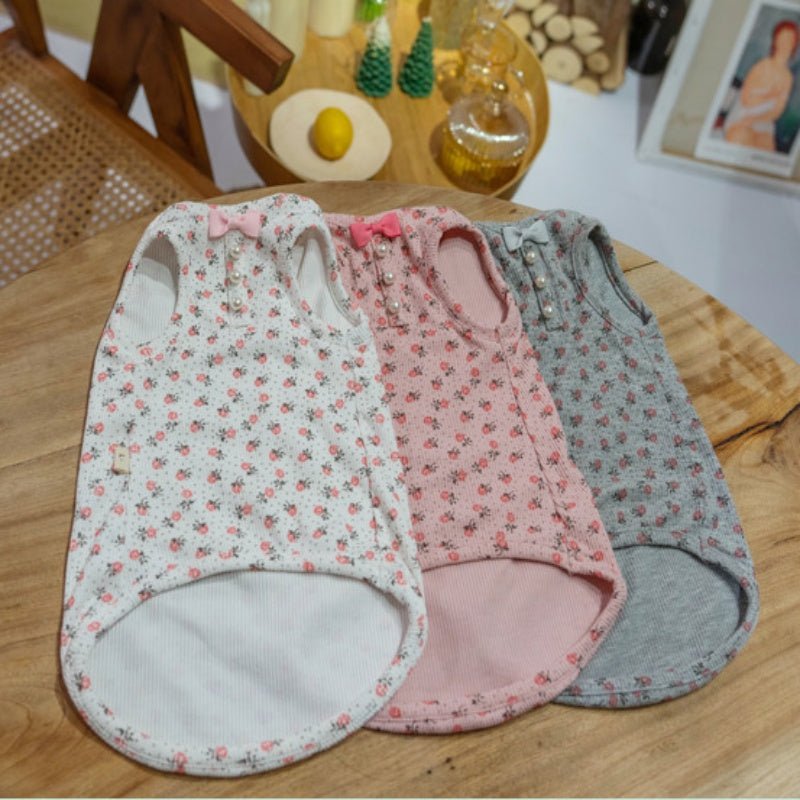 Pearl Stretch Bow Vest for Sphynx & Devon Cats - PIKAPIKA