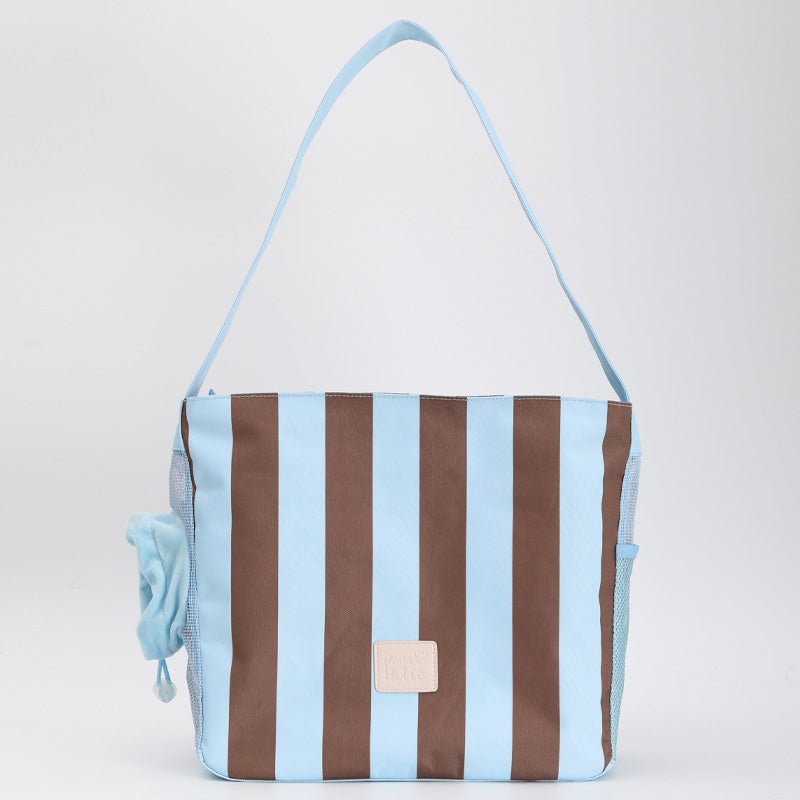 Pet Carrier Breathable Cat Dog Stripes Handbag With Small Opening - PIKAPIKA