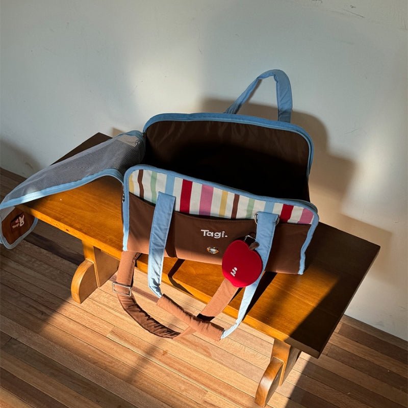 Pet Carrier Breathable Stripes Handbag for Dog Cat Under 8.8 lb - PIKAPIKA
