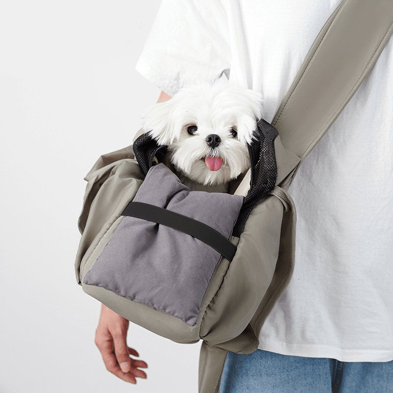 Pet Sling Carrier Breathable Waterproof With Large Capacity Pockets - PIKAPIKA