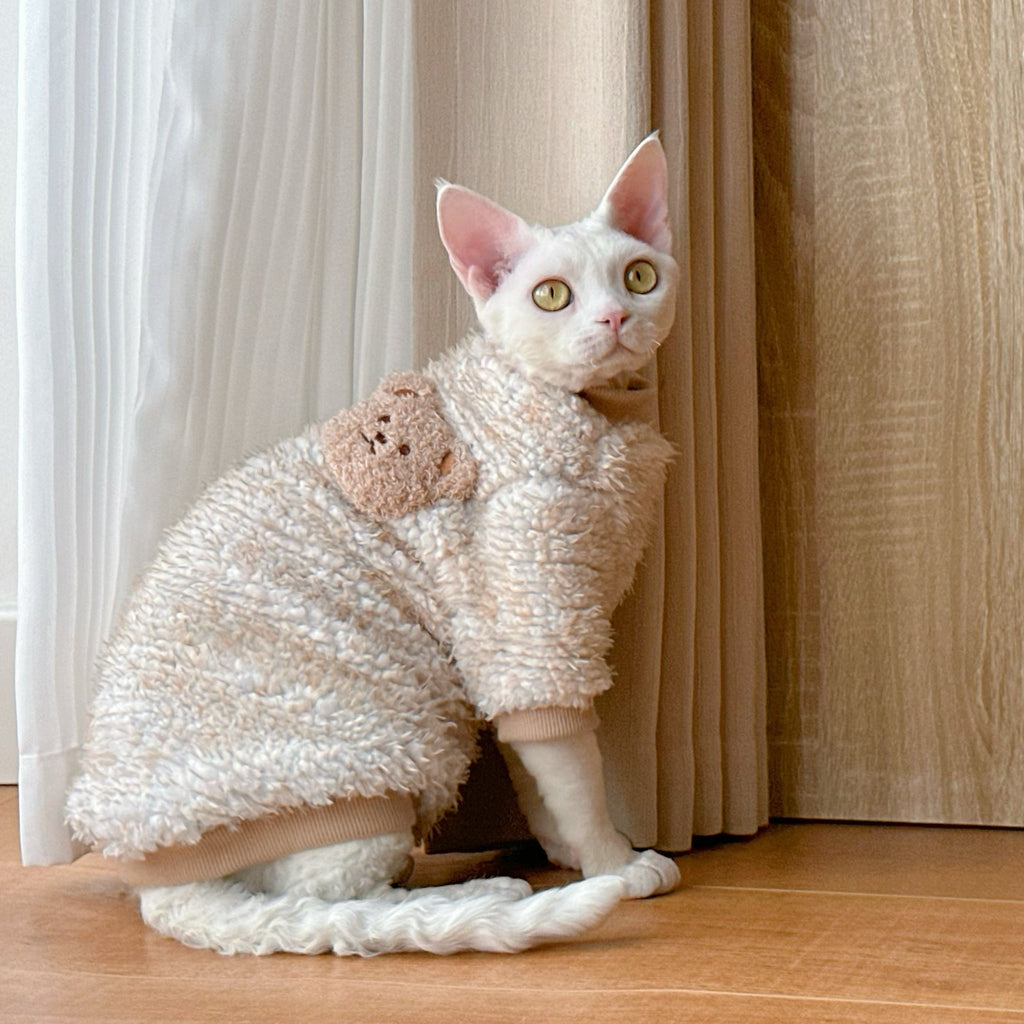 Plush Fleece Shirts Sphynx Cat Clothes - PIKAPIKA
