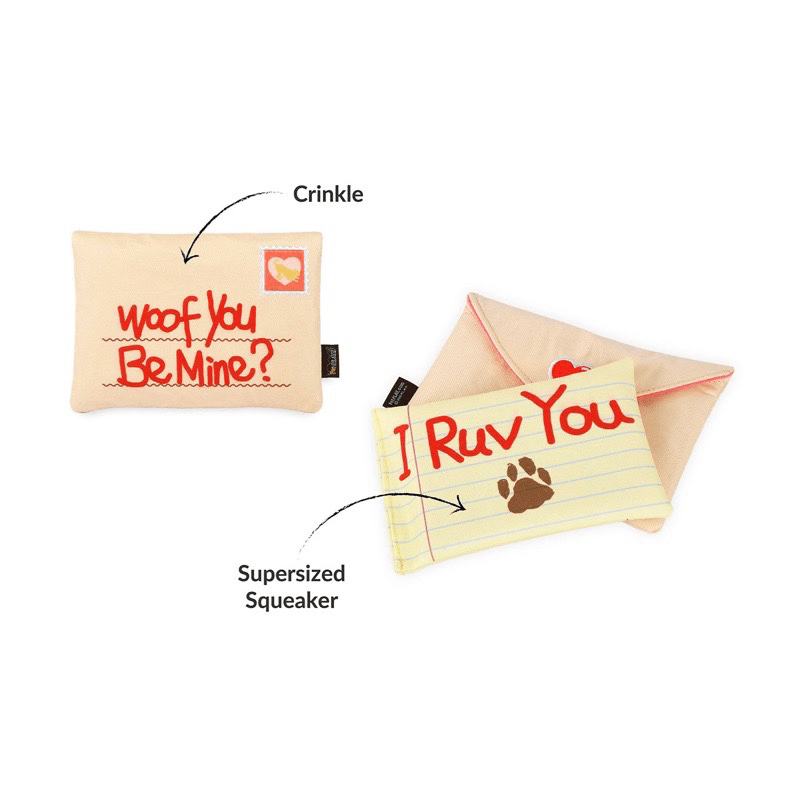 Plush Squeaky Dog Toy Valentine's Day Love Gift - PIKAPIKA
