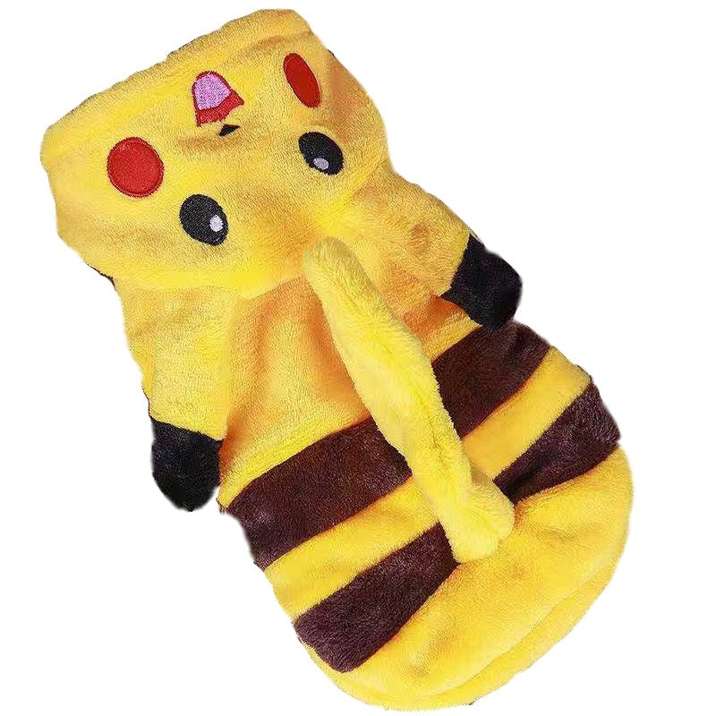 Pokemon Pikachu Warm Pet Clothes for Cats and Dogs - PIKAPIKA