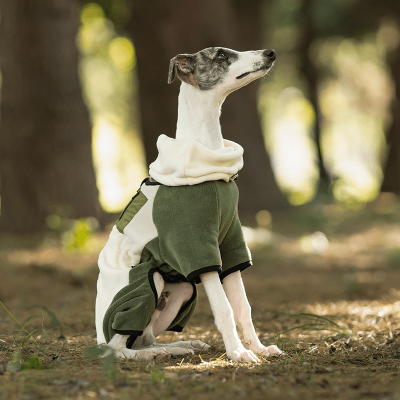 Polar Fleece Dog Onesies Outwear Italian greyhound Whippet Clothes - PIKAPIKA