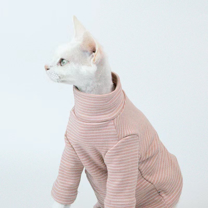Pullover Stripes T-shirt Sphynx Cat Clothes - PIKAPIKA