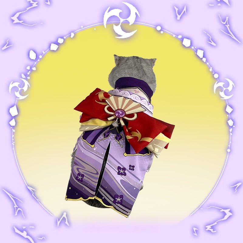 Raiden Shogun Genshin Impact Cat Costume Pet Cosplay Outfit - PIKAPIKA