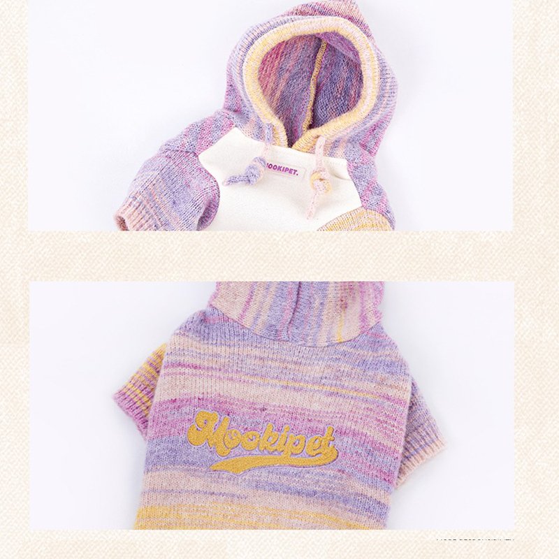 Rainbow Hoodie Sweater Dog Clothes - PIKAPIKA