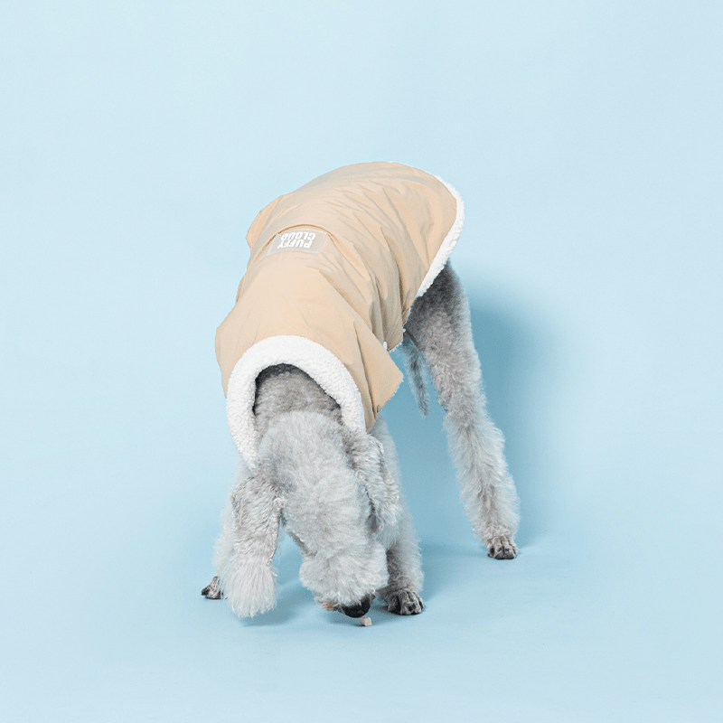 Reversible Padded Dog Jacket Fleece Clothes Bedlington - PIKAPIKA