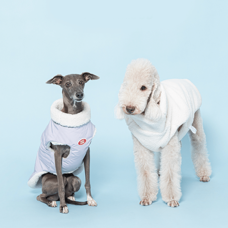 Reversible Padded Dog Jacket Fleece Clothes Italian Greyhound Whippet - PIKAPIKA