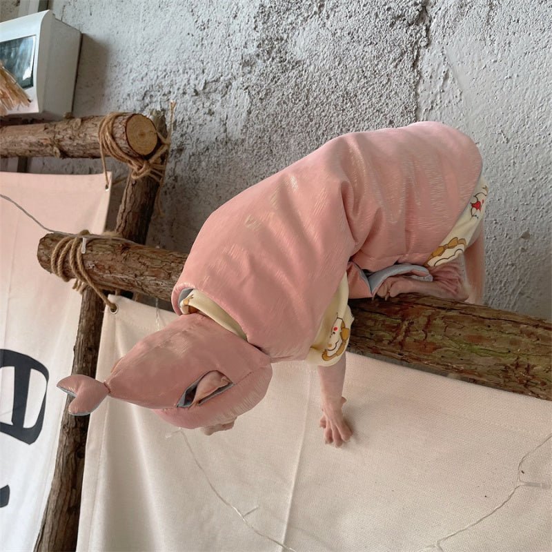 Reversible Winter Coat Sphynx Cat Clothes Devon Rex Cozy Vest - PIKAPIKA