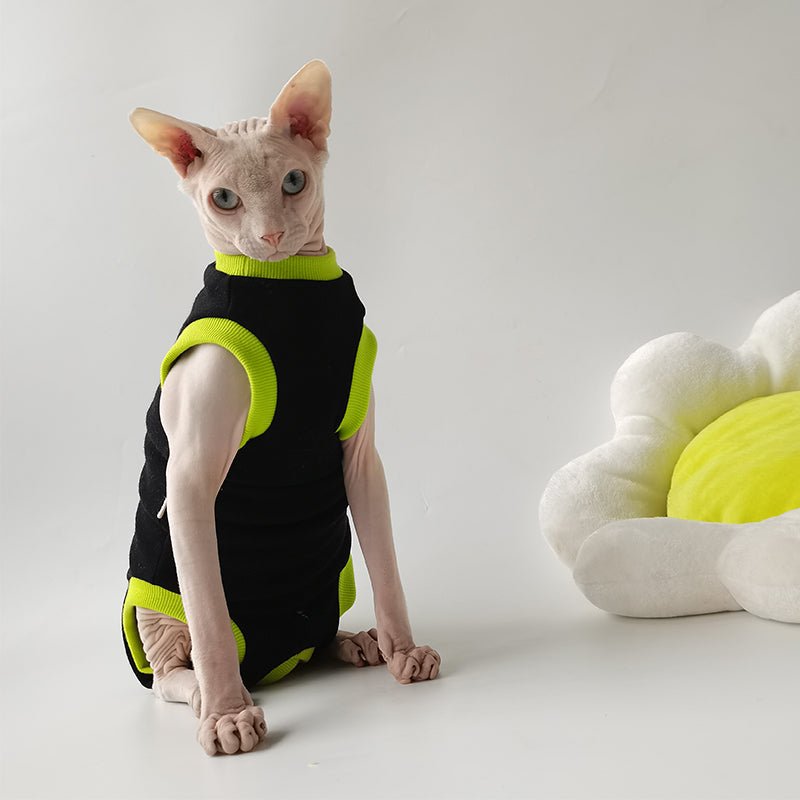 Sleeveless Pajama Onesie Sphynx Cat Clothes - PIKAPIKA