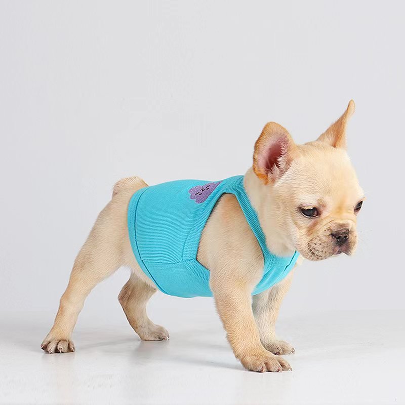 Sleeveless Tank T Shirt Top Bulldog Dog Clothes - PIKAPIKA