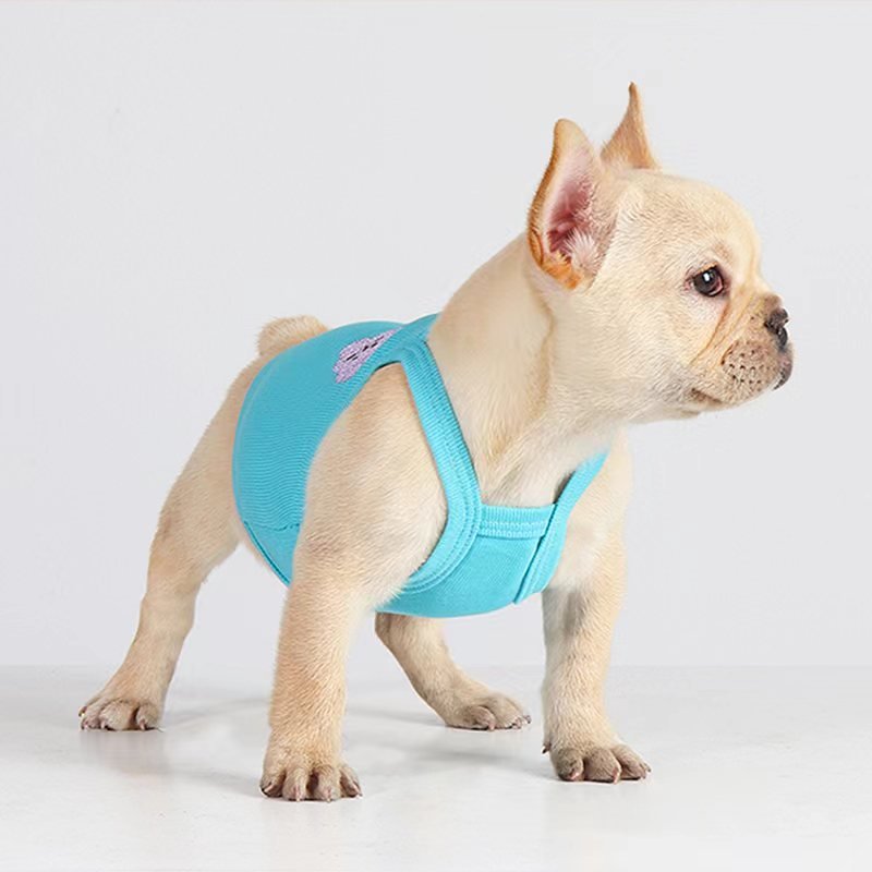 Sleeveless Tank T Shirt Top Bulldog Dog Clothes - PIKAPIKA