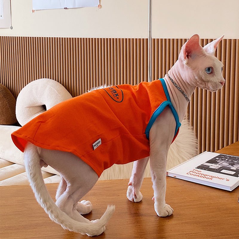 Sleeveless Tank Top Shirt Sphynx Cat Clothes - PIKAPIKA