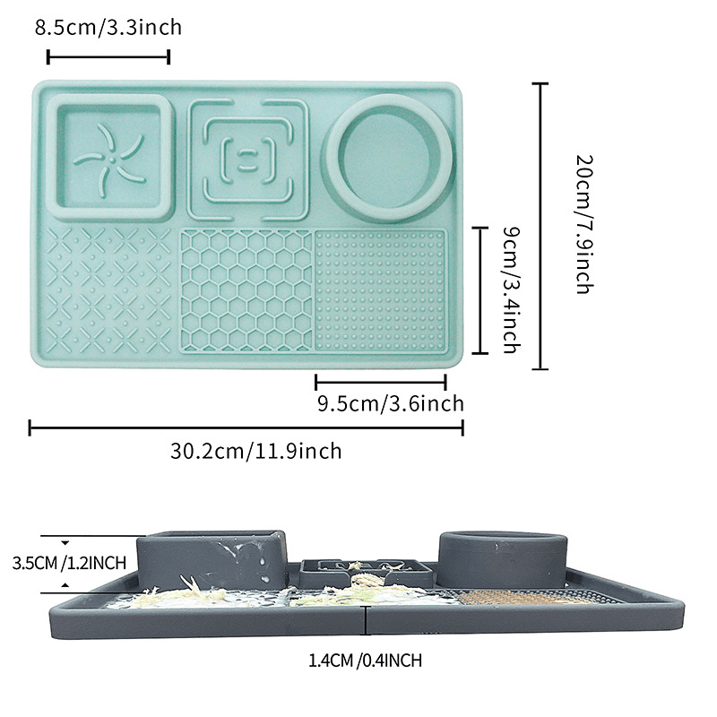Slow Feeder Bowl, Silicone Lick Mat with Suction Cups for Dog Cat - PIKAPIKA
