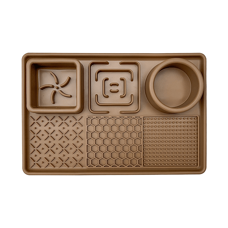 Slow Feeder Bowl, Silicone Lick Mat with Suction Cups for Dog Cat - PIKAPIKA