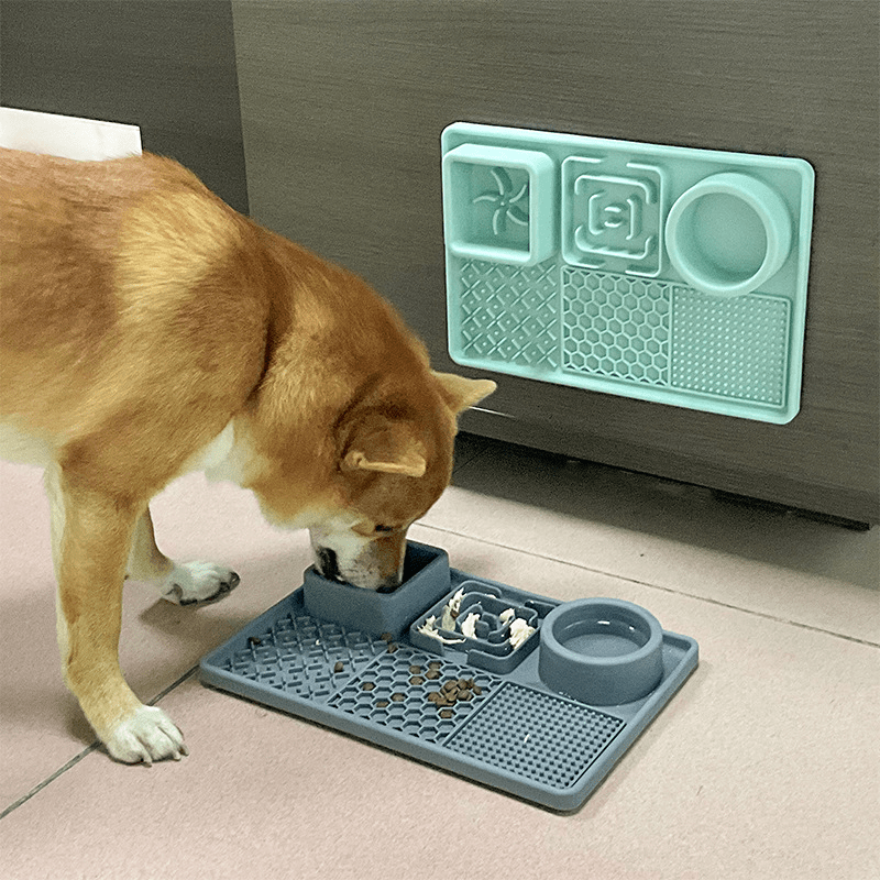Slow Feeder Bowl, Silicone Lick Mat with Suction Cups for Dog Cat - PIKAPIKA