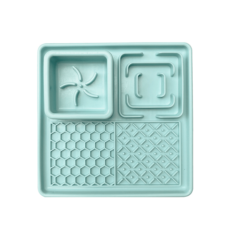 Slow Feeder Bowl, Silicone Lick Mat with Suction Cups for Dog Cat - PIKAPIKA