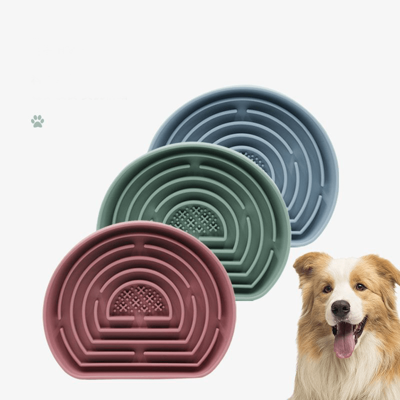 Slow Feeder Dog Bowls Puzzle Silicone Dog Feeding Bowls - PIKAPIKA