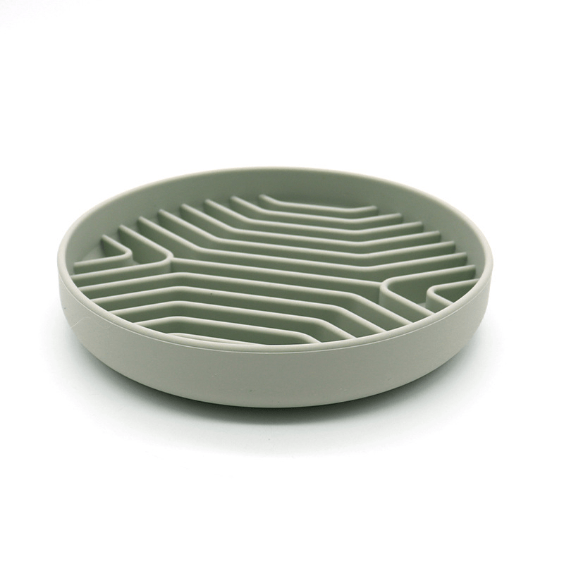 Slow Feeder Dog Bowls, Silicone Pet Food Bowls with Suction Cups - PIKAPIKA