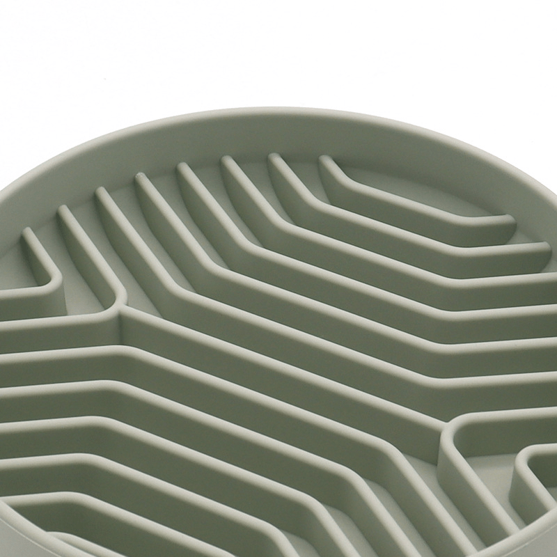 Slow Feeder Dog Bowls, Silicone Pet Food Bowls with Suction Cups - PIKAPIKA