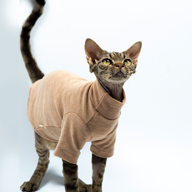 Soft Basic T-shirt Top Sphynx Cat Clothes - PIKAPIKA