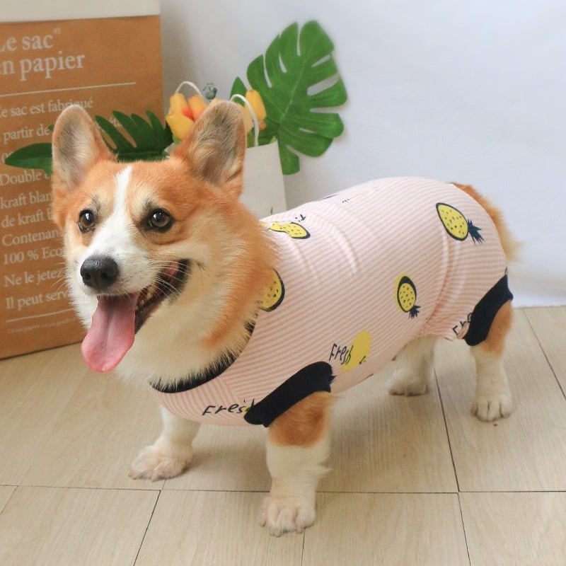 Soft Breathable Onesies Sleeveless Corgi Dog Clothes - PIKAPIKA