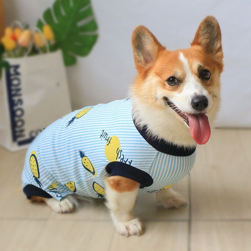Soft Breathable Onesies Sleeveless Corgi Dog Clothes - PIKAPIKA