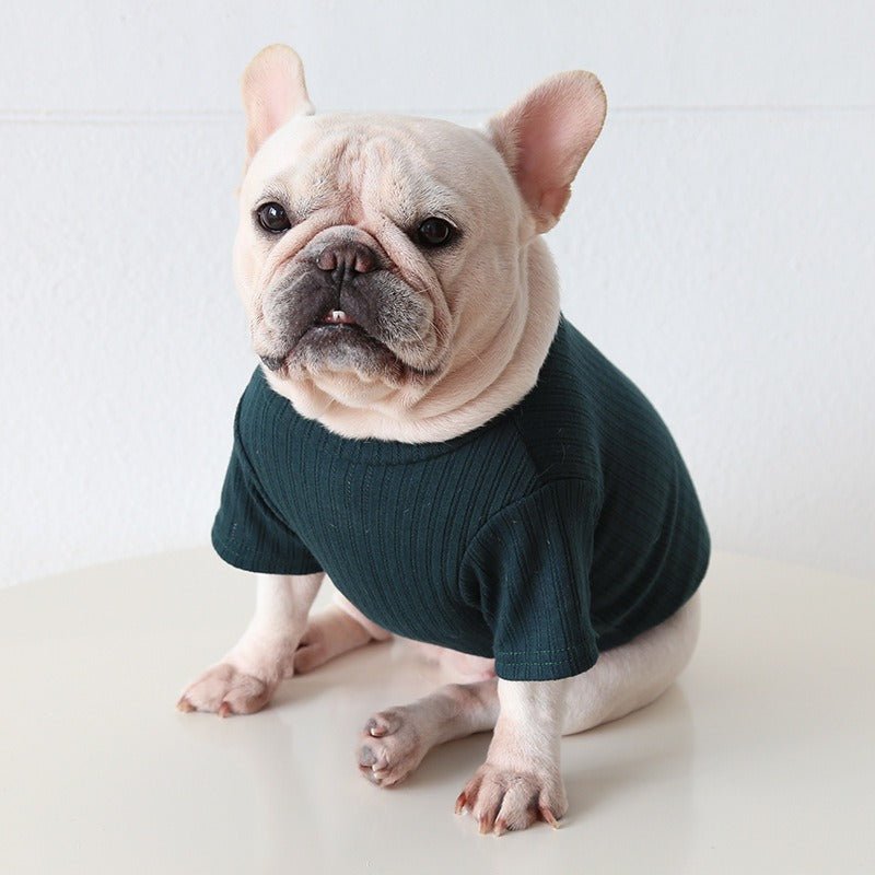 Soft Cotton Dog T-shirt Bulldog Clothes - PIKAPIKA