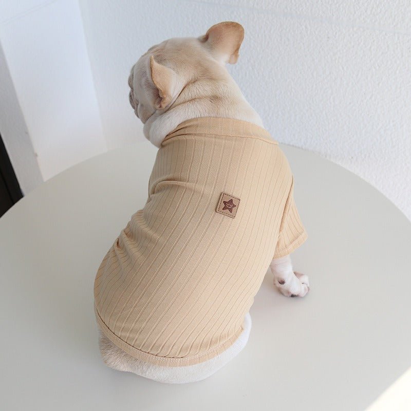 Soft Cotton Dog T-shirt Bulldog Clothes - PIKAPIKA