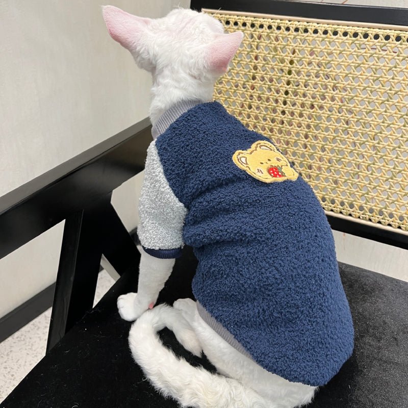 Soft Fleece Shirts for Sphynx Cat Devon Rex Warm Clothes - PIKAPIKA