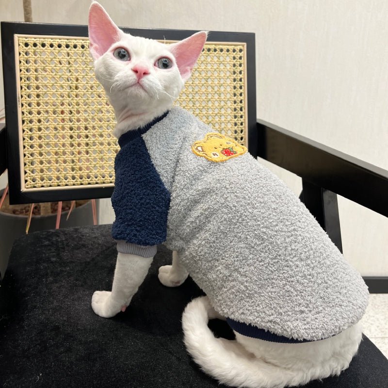 Soft Fleece Shirts for Sphynx Cat Devon Rex Warm Clothes - PIKAPIKA