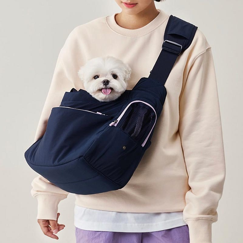 Soft Pet Sling Carrier Mesh Breathable Adjustable Outings Bag Collapsible - PIKAPIKA