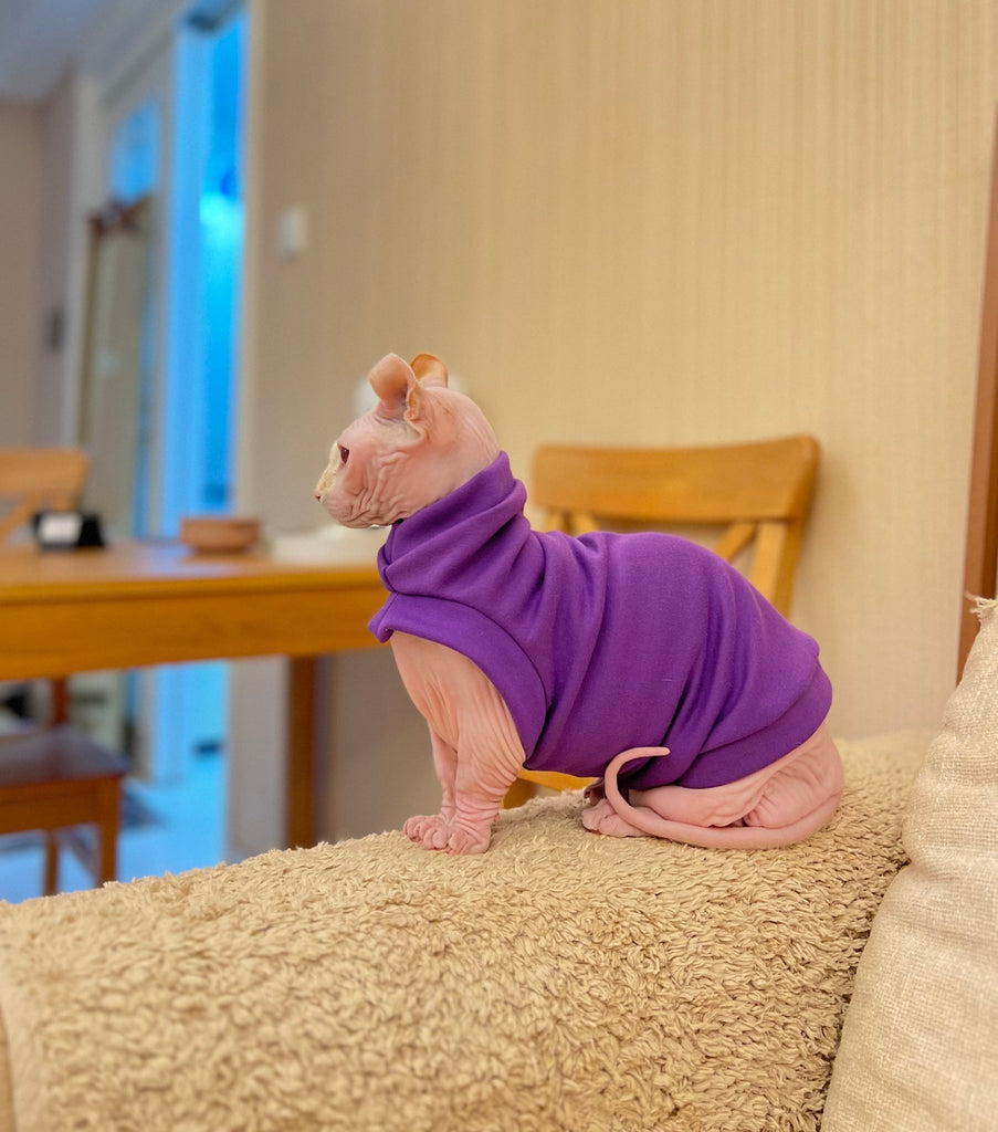 Soft T-shirts Sphynx Cat Clothes One Hole - PIKAPIKA