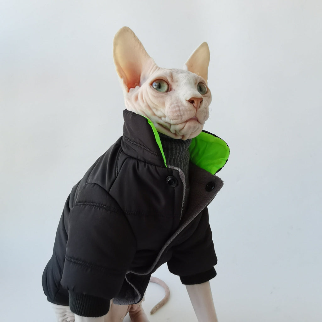 Sphynx Cat Clothes Cotton Padded Jacket Coat - PIKAPIKA