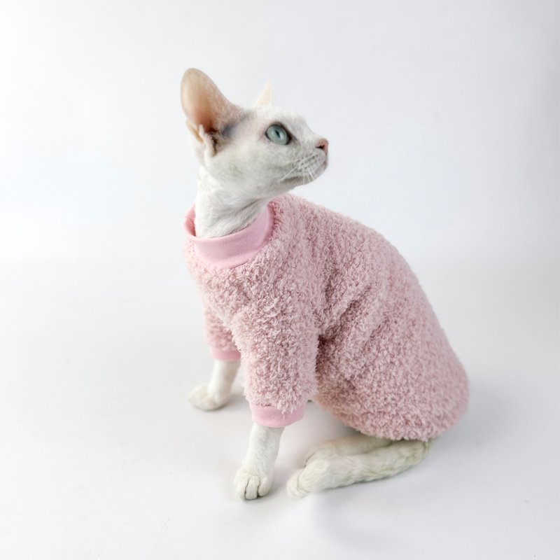 Sphynx Cat Clothes Double Layer Fleece Shirts - PIKAPIKA