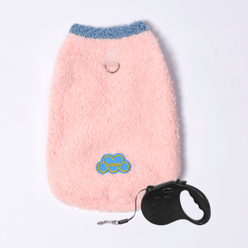 Sphynx Cat Clothes Fleece Sweatshirts Sleeveless with Leashes Multicolor - PIKAPIKA