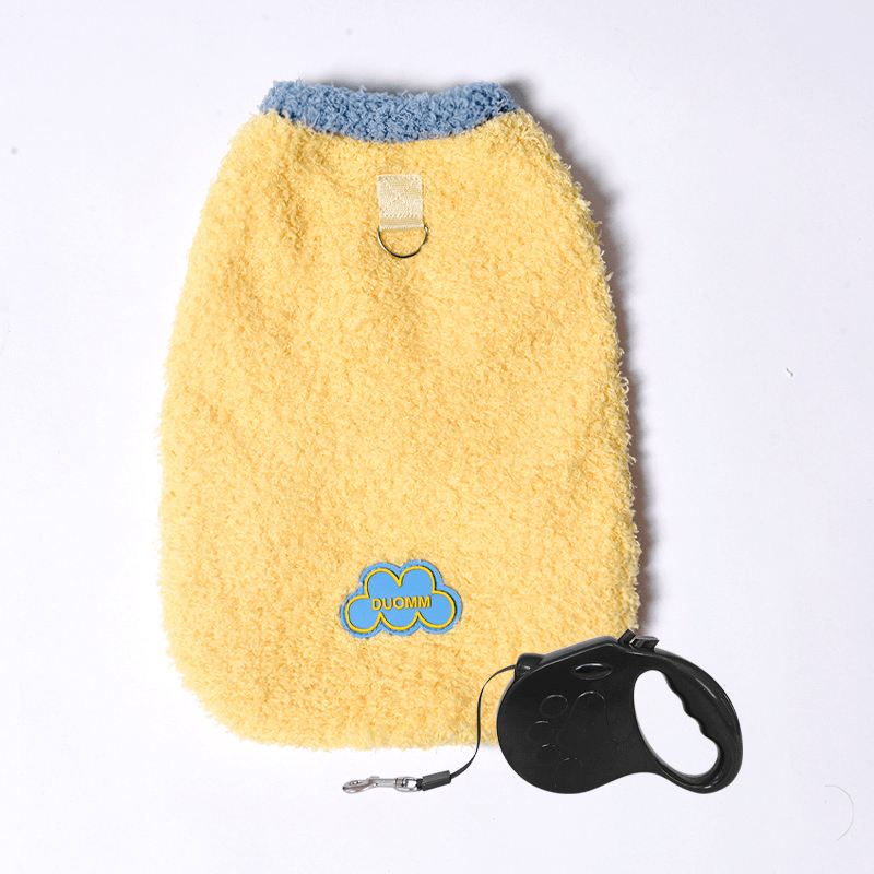 Sphynx Cat Clothes Fleece Sweatshirts Sleeveless with Leashes Multicolor - PIKAPIKA